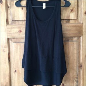Boutique black tank by Lole with silky under layer
